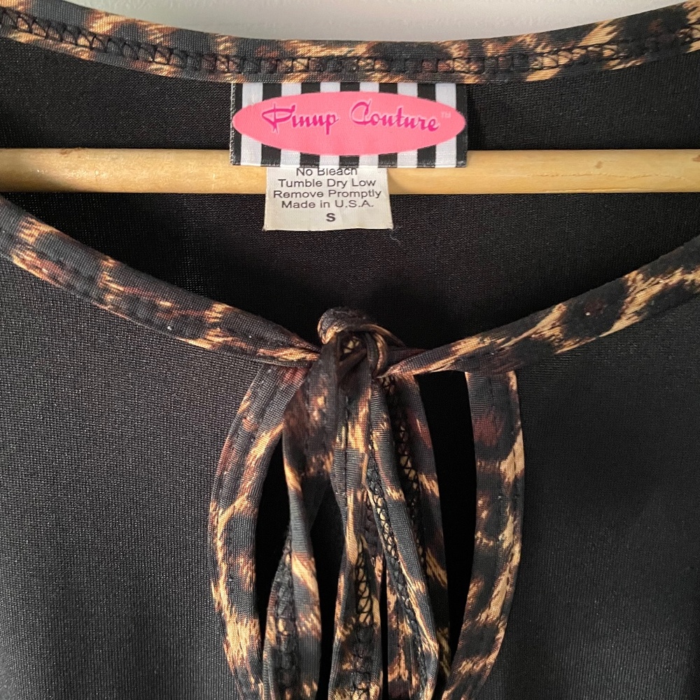 Pinup Couture Black & Leopard Wiggle Dress